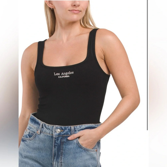 LE LIS Sleeveless Graphic Tank Top Bodysuit - Picture 2 of 2